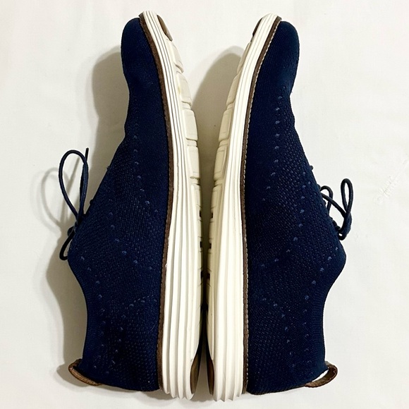 Cole Haan Original Grand OS Navy Blue/Ivory Stitchlite Wingtip Oxfords - 13M - Picture 12 of 17